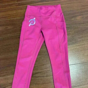 Peloton Move Mission Tulip Hem Leggings Pink EUC